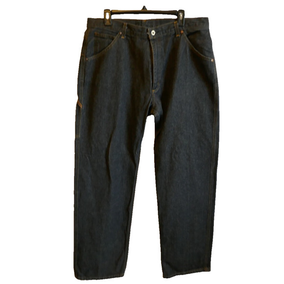 VTG Polo Jeans Company Ralph Lauren 5-POCKET CARPENTER C-5 36 x 33 Black - Picture 1 of 16